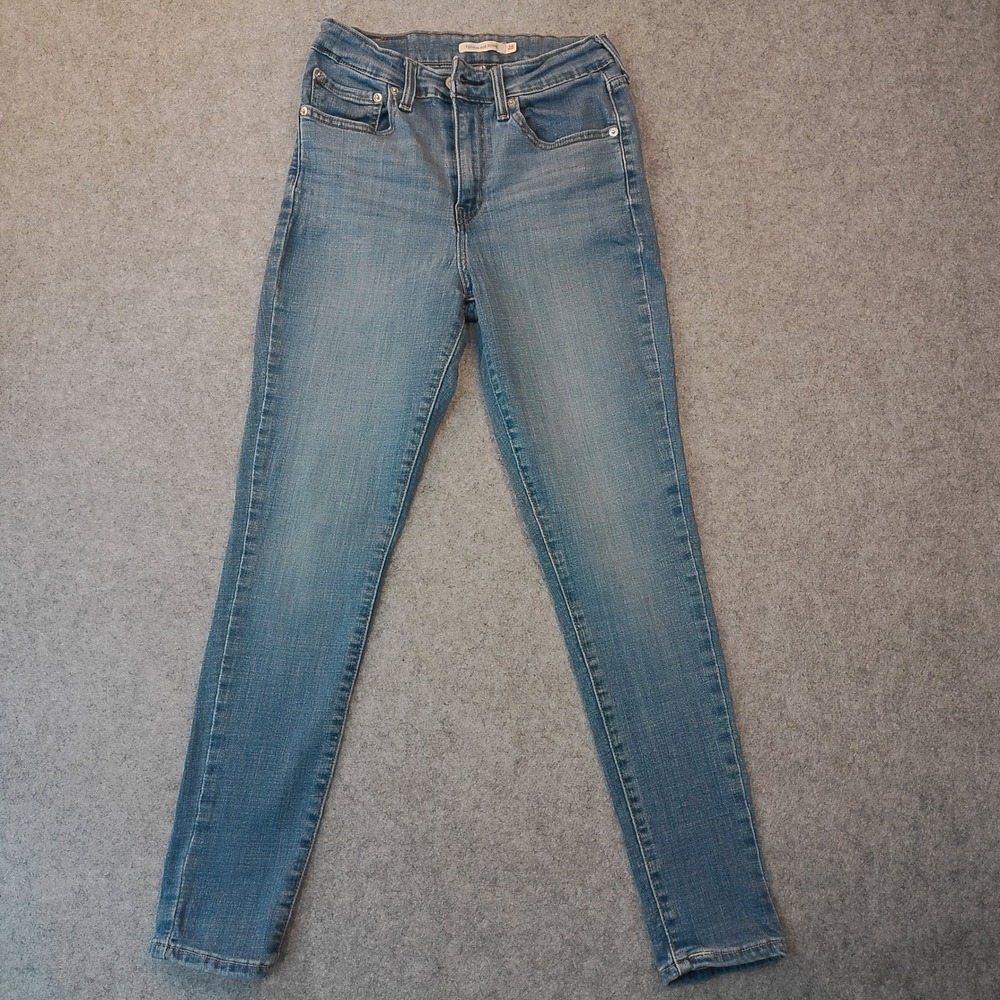Levis 721 High Rise Skinny Jeans Womens 28 Medium Wash Blue Denim Slim Fit